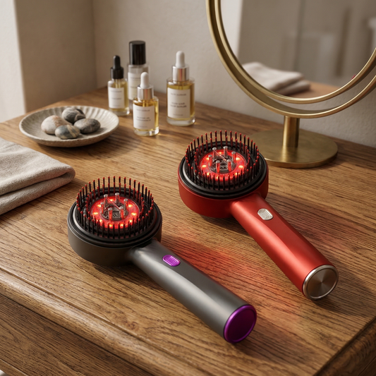 Peigne Masseur Cuir Chevelu Lumière Rouge K-Aura™ 3-en-1
